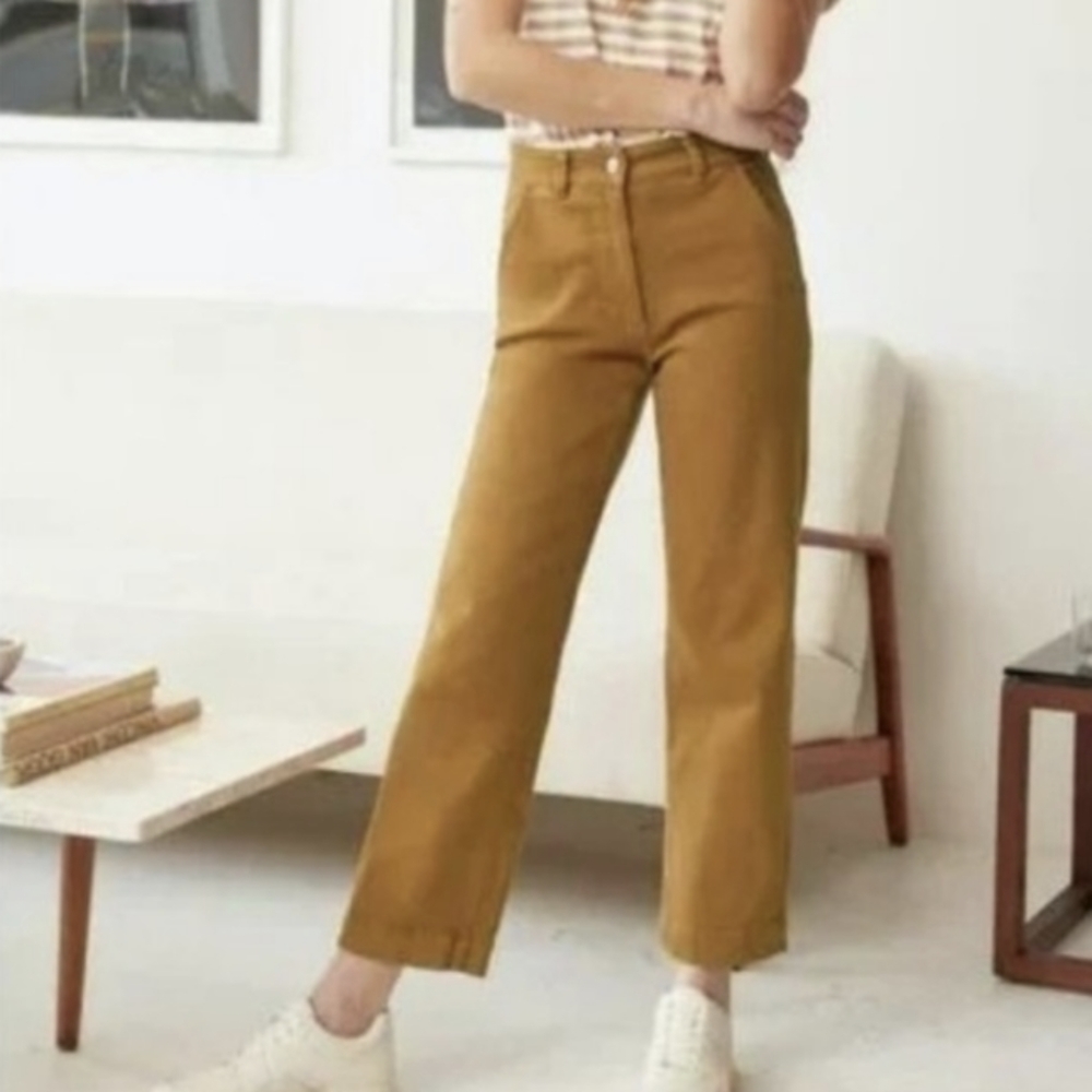 EVERLANE Cropped Straight Regular Jeans Golden Yellow